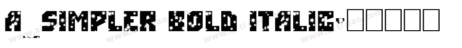 a_Simpler Bold Italic字体转换